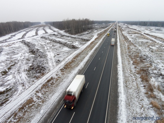 На федеральных трассах в Новгородской области ожидаются сильные снегопады