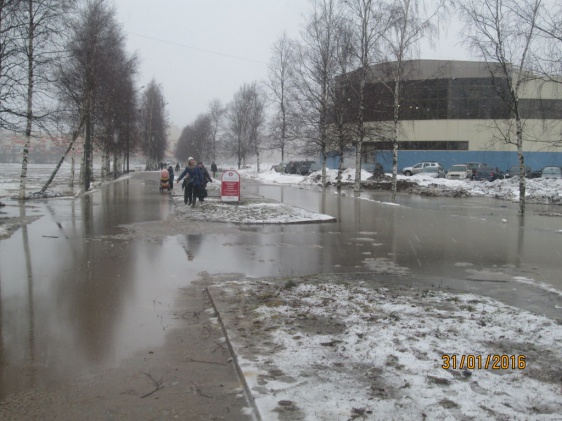 Новгородец пожаловался на затопленный бульвар Юности