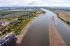 Исток реки Волхов, вид в сторону Великого Новгорода