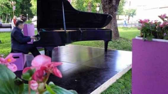 Новгородцам предлагают сыграть на рояле в Кремлёвском парке