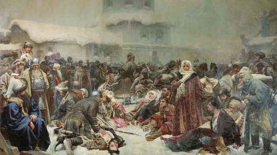 © Клавдий Лебедев — Марфа Посадница. Уничтожение новгородского веча. 1889 год, холст, масло