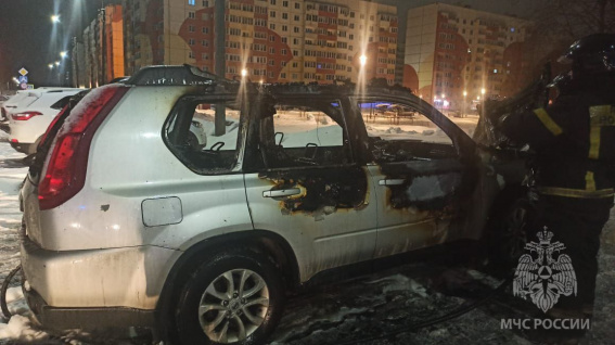 На улице Большой Санкт-Петербургской загорелся автомобиль