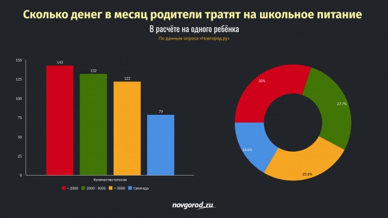 Сколько денег родители тратят на питание ребёнка в школе: результаты опроса «Новгород.ру»