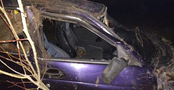 В Окуловском районе перевернулся автомобиль, пострадали водитель и три 16-летние девушки