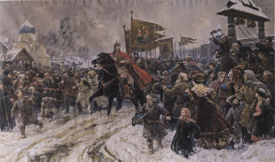 © В.А. Серов - Въезд Александра Невского во Псков после Ледового побоища / ГРМ
