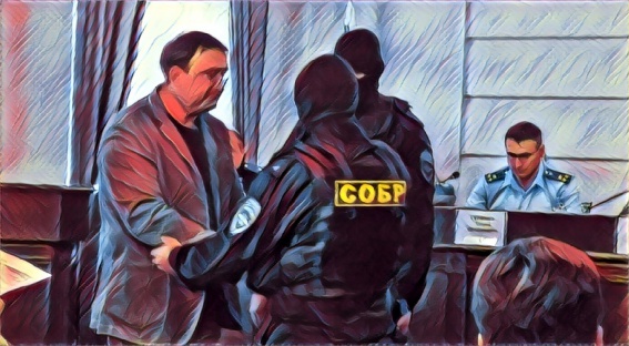Задержание Александра Кирбая в прокуратуре Новгородской области. 