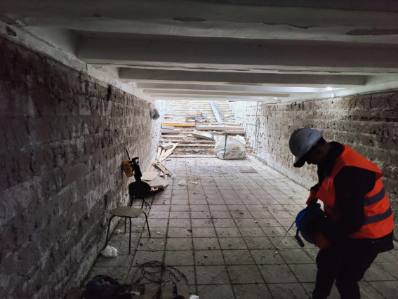 Подземный переход на улице Большой Московской в Великом Новгороде планируют открыть после ремонта в конце августа
