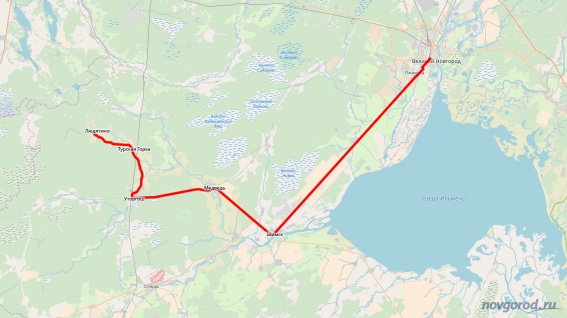 Схема маршрута №311. 