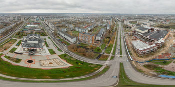 Панорама: Перекресток улиц Ломоносова и Попова