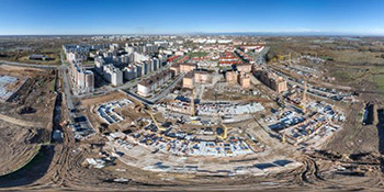 Панорама: Строительство Псковского микрорайона
