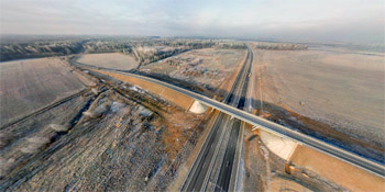 Панорама: "Обход Вышнего Волочка". Платная автомагистраль М11.