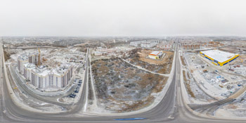Панорама: ТЦ "Лента" на улице Псковской.