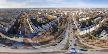 Панорама: Перекресток улиц Ломоносова и Свободы