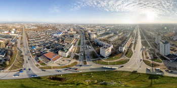 Панорама: Перекресток проспектов Мира и Александра Корсунова