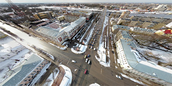 Панорама: Перекресток улиц Большая Московская и Фёдоровский ручей