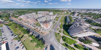 Панорама: Перекресток улицы Кочетова и улицы Нехинская.